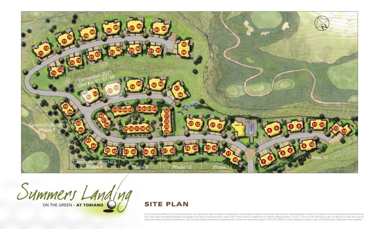 site map of summers landing townhomes